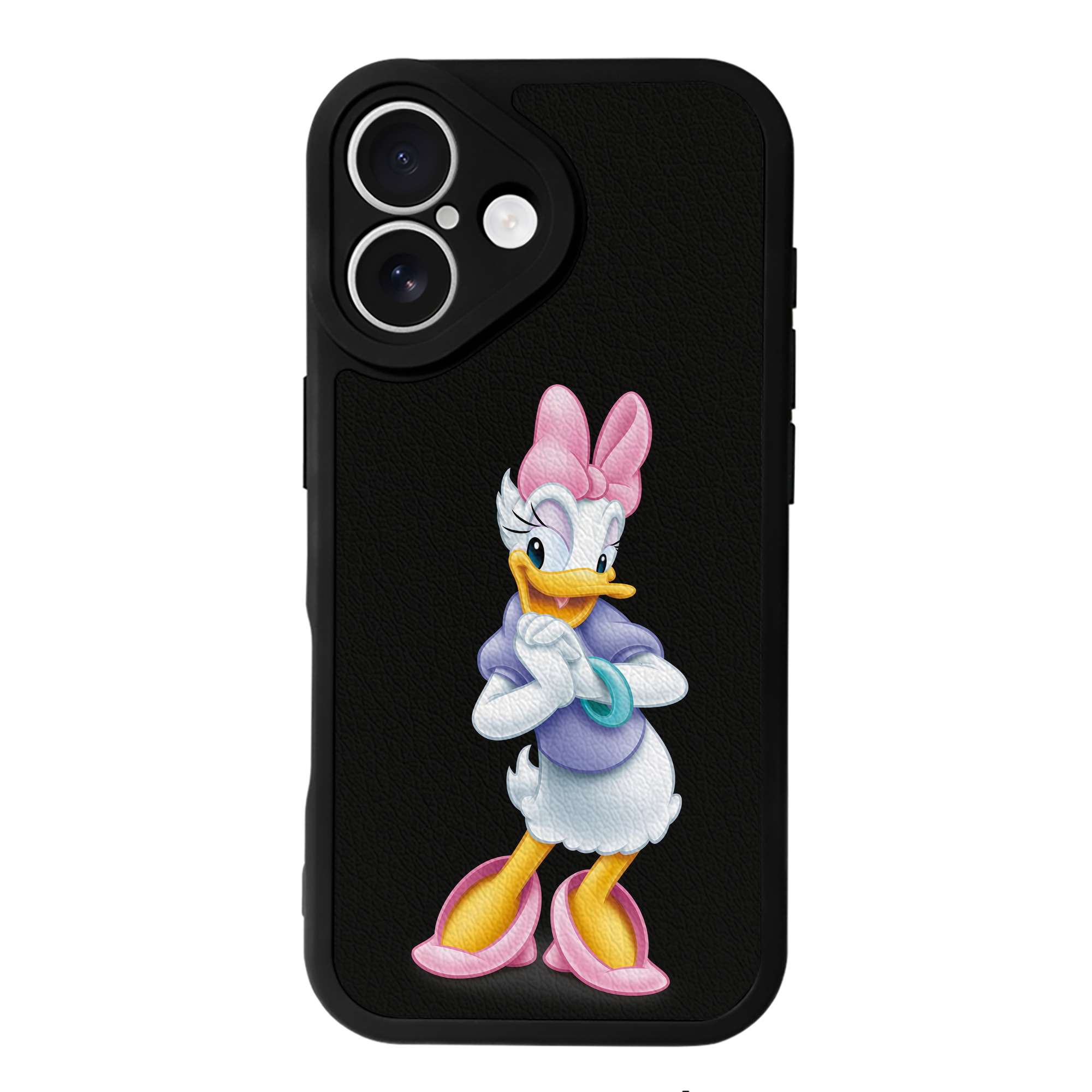 （画像用） ミッキーマウス Mickey Mouse 【iPhone 16シリーズ対応】シリコンスマホケース（レザー調） 材質：シリコン